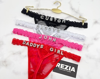 Custom Name Thong, Personalised Name Thong, Name Thong