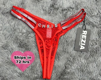 Custom Name Thong, Personalised Name Thong, Name Thong