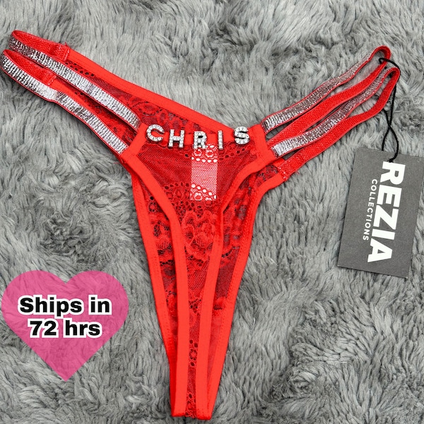 Custom Name Thong, Personalised Name Thong, Name Thong