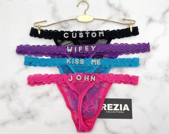 String personnalisé, nom personnalisé string, nom personnalisé string en dentelle avec prénom en cristal lettre, cadeau pour lui