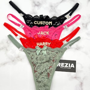 Custom Name Thong, Personalised Name Thong, Name Thong