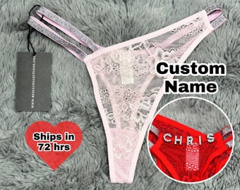 Custom Name Thong, Personalised Name Thong, Name Thong, Custom Lingerie, Custom Underwear