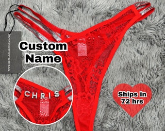 Custom Name Thong, Personalised Name Thong, Name Thong, Custom Thong, Thong Custom, Custom Lingerie, Custom Underwear