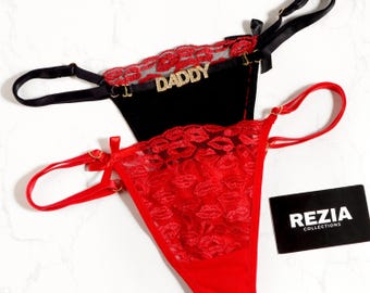 Funny Custom Thong for Him, Cheeky Personalized Lingerie, Playful Romantic Gift, Custom Underwear with Name, Valentine’s Gift Idea