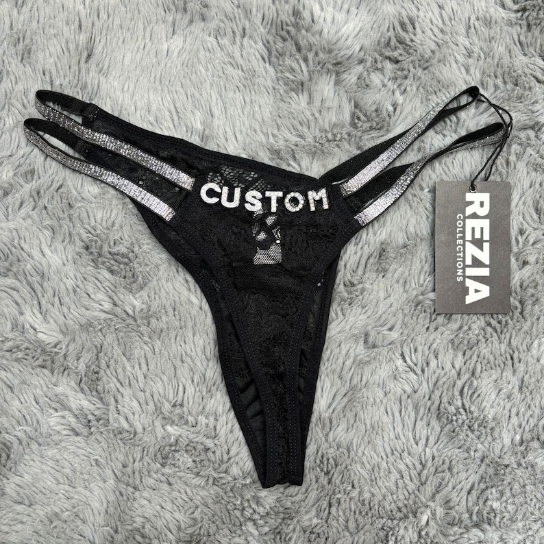 Custom Name Thong, Personalised Name Thong, Name Thong, Custom Thong, Thong Custom, Custom Lingerie, Custom Underwear zdjęcie 9