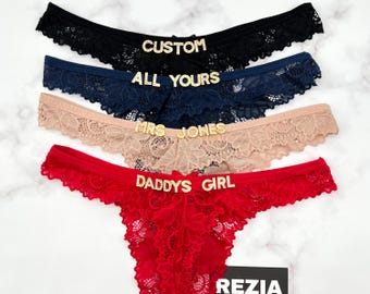 Custom Name Thong, Personalised Name Thong, Name Thong