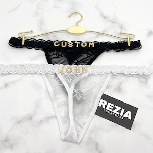 Personalised Thong, Custom Thong With Name, Personalised Lingerie, Custom Name Thong