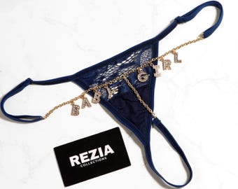 Custom Thong with Name, Personalized Lingerie Gift for Boyfriend, Romantic Gift for Him, Custom Panties, Valentine’s Day Gift Idea