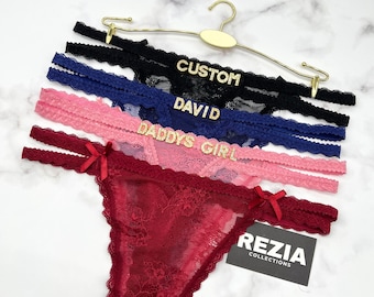 Funny Custom Thong for Him, Cheeky Personalized Lingerie, Playful Romantic Gift, Custom Underwear with Name, Valentine’s Gift Idea