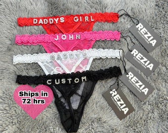 Custom Name Thong, Personalised Name Thong, Name Thong