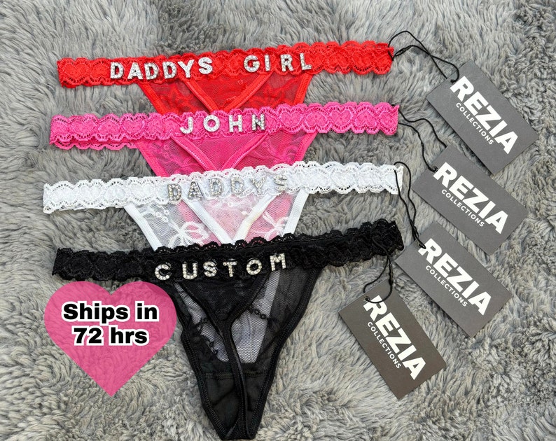 Custom Name Thong, Personalised Name Thong, Name Thong image 1