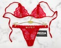 Custom Lingerie Set, Bra and Panty Set, Custom Name Thong, Personalized Thong, Bride Lingerie, Anniversary Gifts for Him