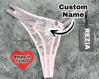 Custom Name Thong, Personalised Name Thong, Name Thong