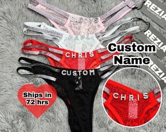 Custom Name Thong, Personalised Name Thong, Name Thong