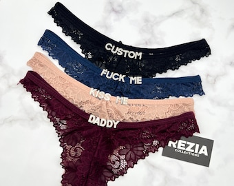 Custom Name Thong, Personalised Name Thong, Name Thong