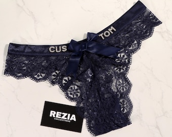 Funny Custom Thong for Him, Cheeky Personalized Lingerie, Playful Romantic Gift, Custom Underwear with Name, Valentine’s Gift Idea