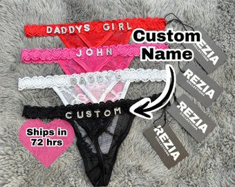 Custom Name Thong, Personalised Name Thong, Name Thong