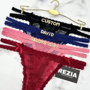 Custom Name Thong With Letters, Custom Name G-Strings, Personalised Name Thong, Custom Name Thong