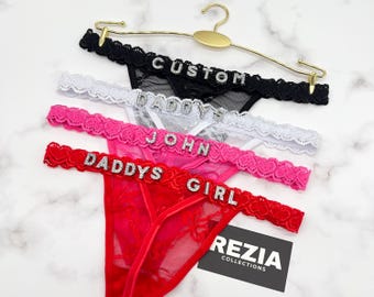 Custom Name Thong, Personalised Name Thong, Name Thong