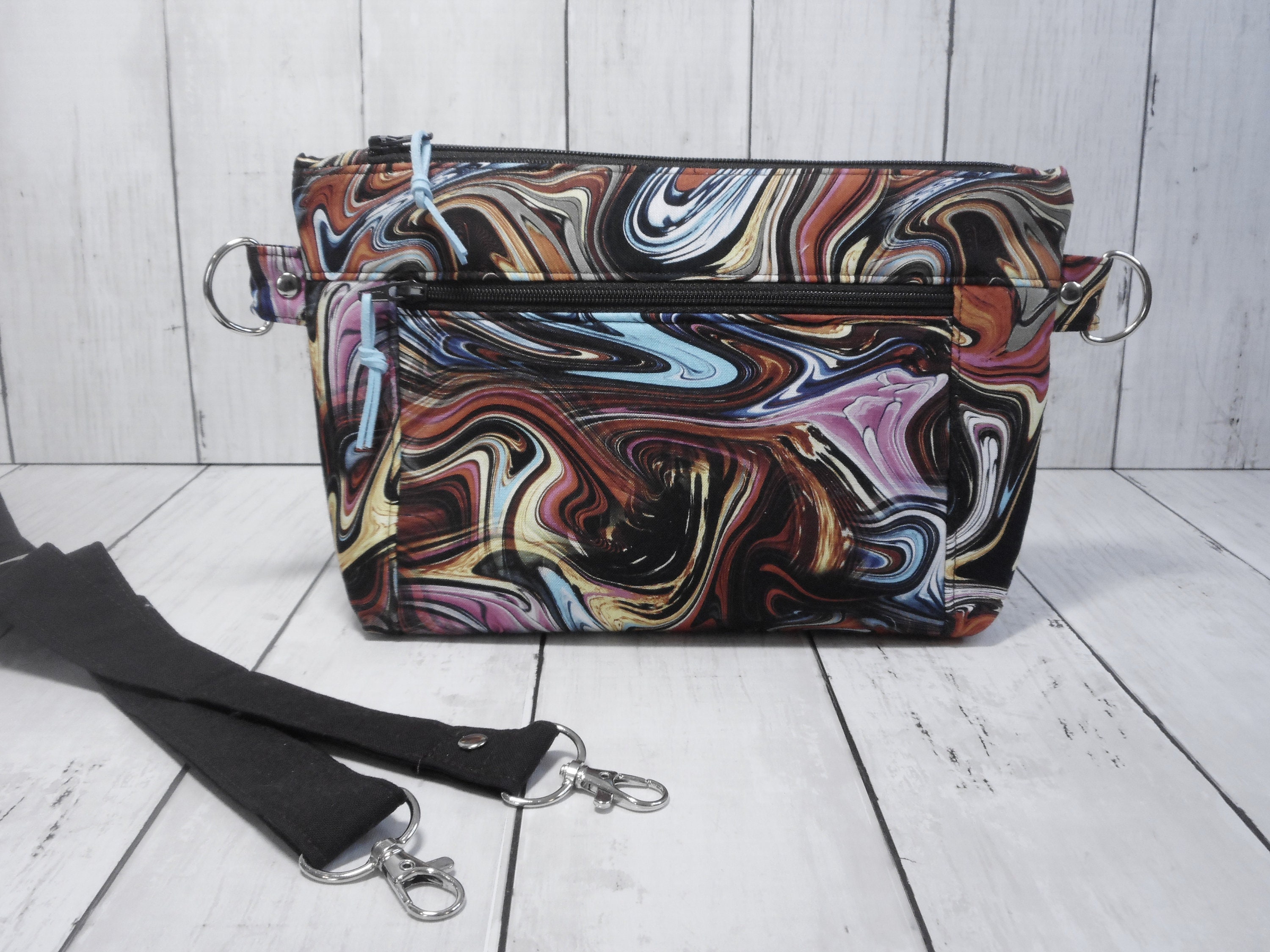 Custom Hand-painted Oil Slick Bag / Trippy Rainbow Handbag -  in 2023