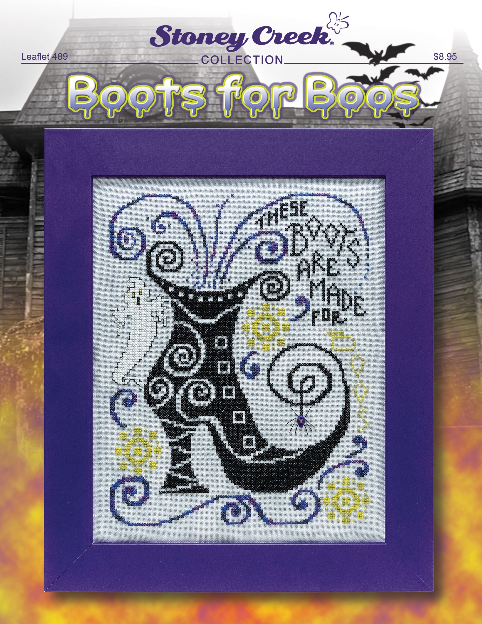 Boots for Boos Halloween Cross Stitch - PDF Pattern - Etsy