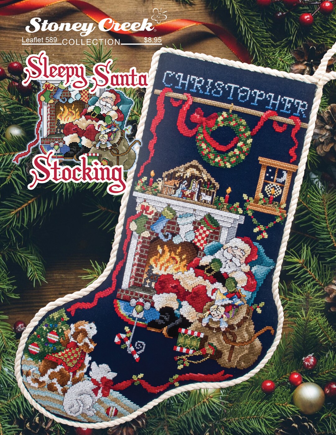 Sleepy Santa Stocking Cross Stitch PDF Pattern Etsy — free download