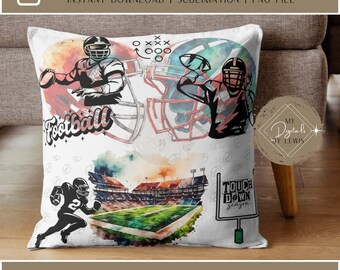 Digital Prints, Sublimation design, Sublimation, Reading pillow design, book pillow, Instant download, PNG file, Digital, football, sport
