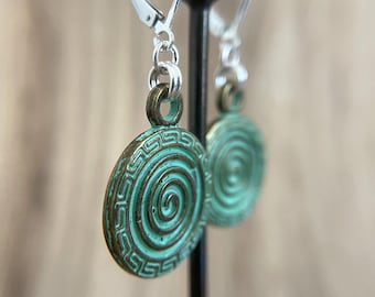 Celtic Circle Earrings Sterling Silver Wires