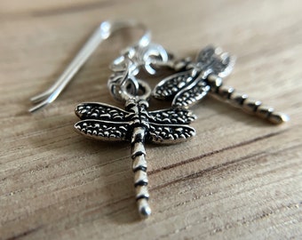 Dragonfly Earrings Sterling Silver Ear Wires