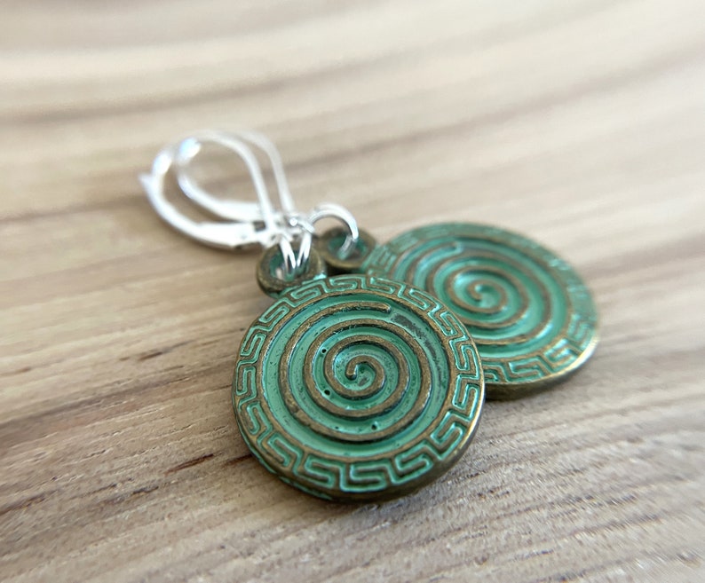 Celtic Circle Earrings Sterling Silver Wires image 7