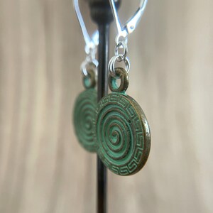 Celtic Circle Earrings Sterling Silver Wires image 2