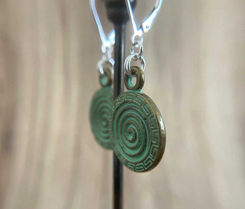 Celtic Circle Earrings Sterling Silver Wires image 2