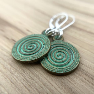 Celtic Circle Earrings Sterling Silver Wires image 8