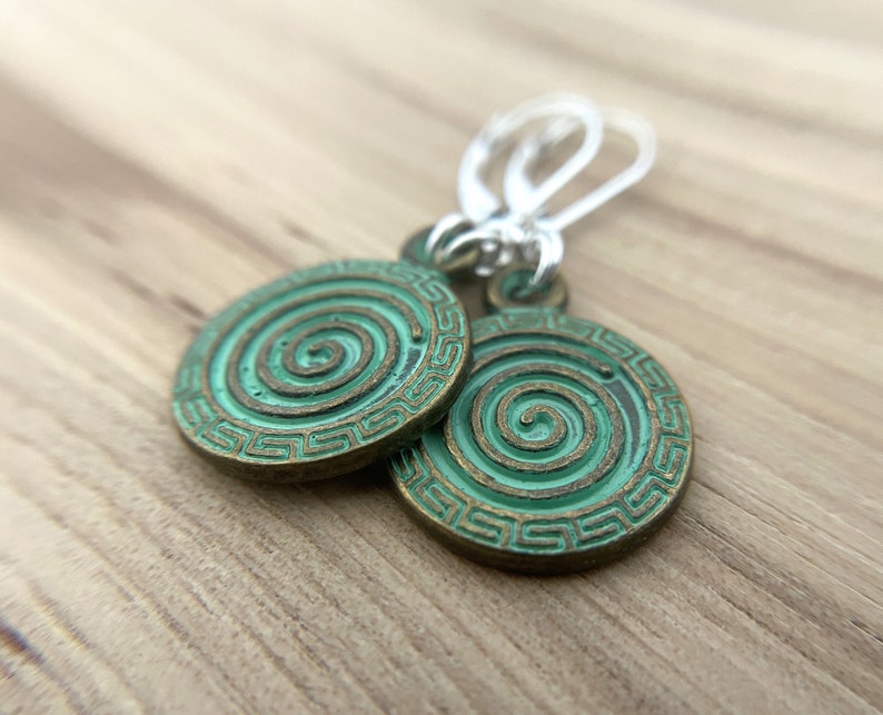 Celtic Circle Earrings Sterling Silver Wires image 8