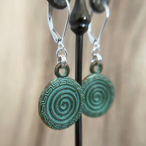 Celtic Circle Earrings Sterling Silver Wires image 5