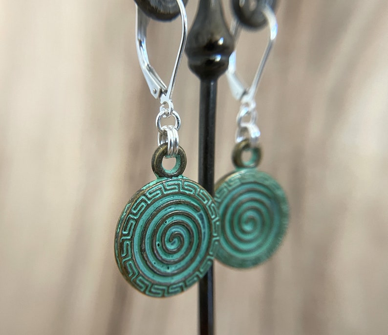 Celtic Circle Earrings Sterling Silver Wires image 5