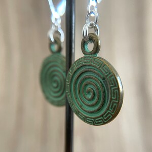 Celtic Circle Earrings Sterling Silver Wires image 4