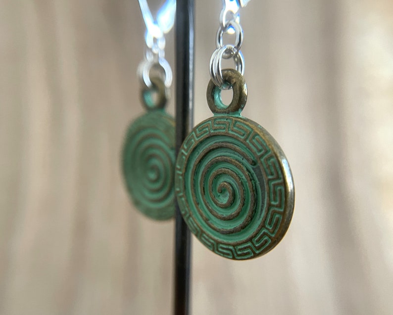 Celtic Circle Earrings Sterling Silver Wires image 4