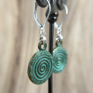 Celtic Circle Earrings Sterling Silver Wires image 3