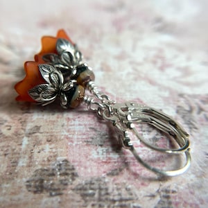 Pumpkin Spice Earrings Sterling Silver Ear Wire