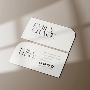Photography Business Card Canva Template Minimalist Design Minimalist Modern Business Card for Photographer Printable Instant Download