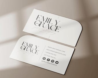 Photography Business Card Canva Template Minimalist Design Minimalist Modern Business Card for Photographer Printable Instant Download