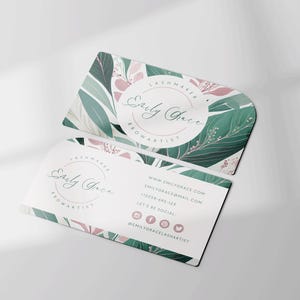 Carte de visite beauté Canva, modèle modifiable, technicienne en cils, artiste sourcils, coiffeur, salon de beauté, beauté florale, carte de visite marketing DIY