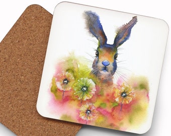 Peter Rabbit, Art Coasters, Mix & Match (any 4 designs) "Peekaboo" Easter Bunny, March Hare, Peter Cottontail, drink mat, housewarming gift