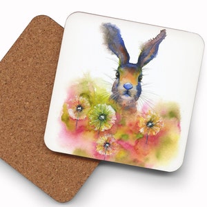 Peter Rabbit, Art Coasters, Mix & Match (any 4 designs) &quot;Peekaboo&quot; Easter Bunny, March Hare, Peter Cottontail, drink mat, housewarming gift