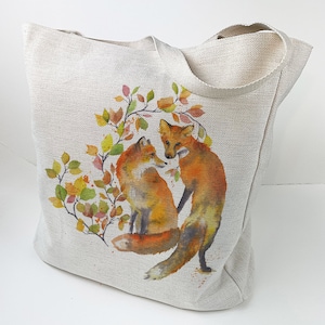 Tote Bag Choose your Design Canvas bag, large bag, huge tote bag, art tote, colourful bag, bird art bag, Olga Cuttell image 1