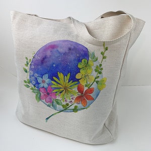 Tote Bag Choose your Design Canvas bag, large bag, huge tote bag, art tote, colourful bag, bird art bag, Olga Cuttell image 7