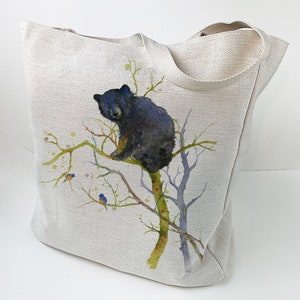 Tote Bag Choose your Design Canvas bag, large bag, huge tote bag, art tote, colourful bag, bird art bag, Olga Cuttell image 8