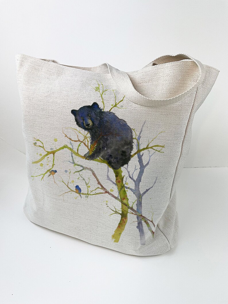 Tote Bag Choose your Design Canvas bag, large bag, huge tote bag, art tote, colourful bag, bird art bag, Olga Cuttell image 8