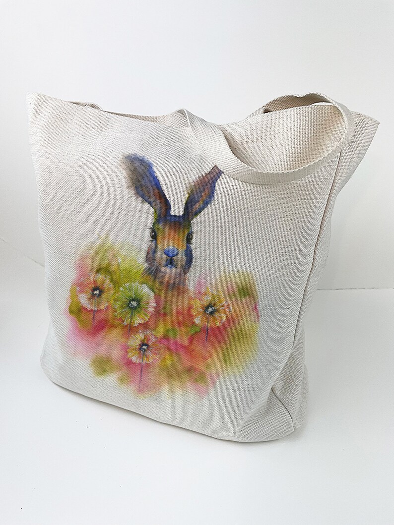 Tote Bag Choose your Design Canvas bag, large bag, huge tote bag, art tote, colourful bag, bird art bag, Olga Cuttell image 3